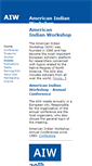 Mobile Screenshot of american-indian-workshop.org